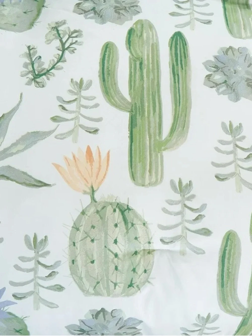 Cactus Print Green Reversible California king 3 piece Comforter Set